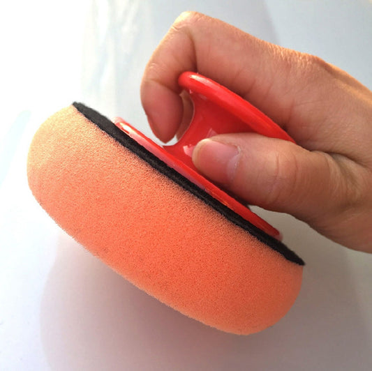 Sponge Handle Round Polishing Waxing Sponge Cleaning Maintenance Tool